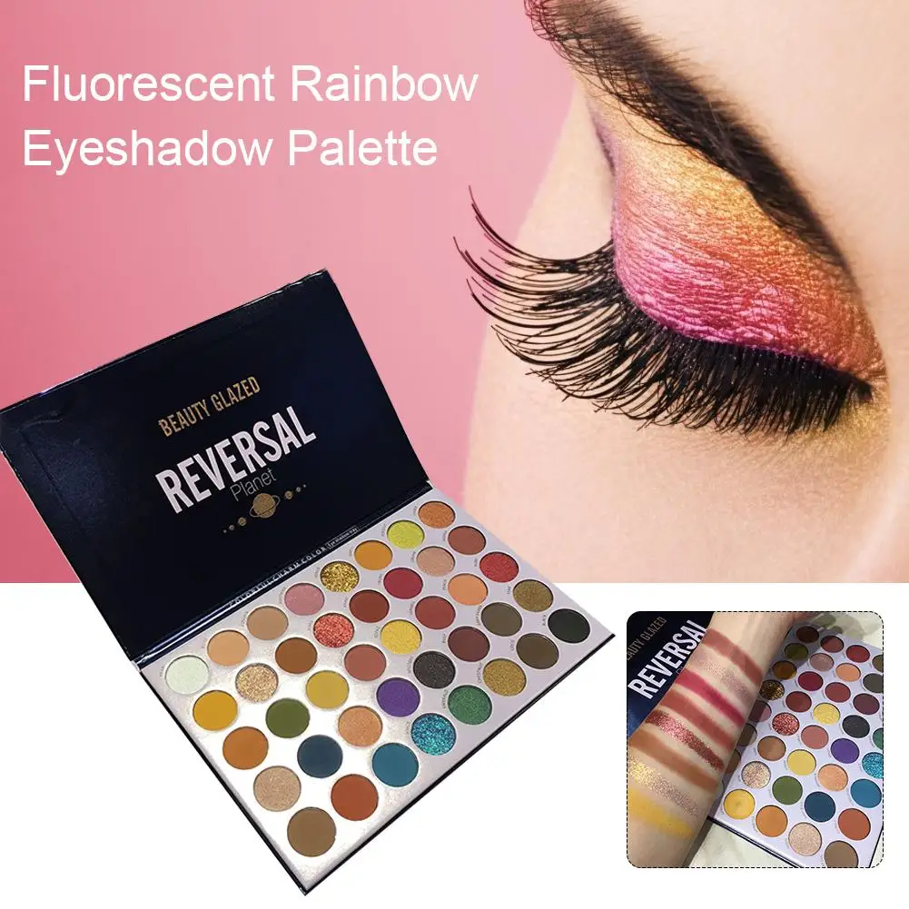 40 цветов блестящие матовые тени для век Палитра Шиммер Радужный высокий пигмент