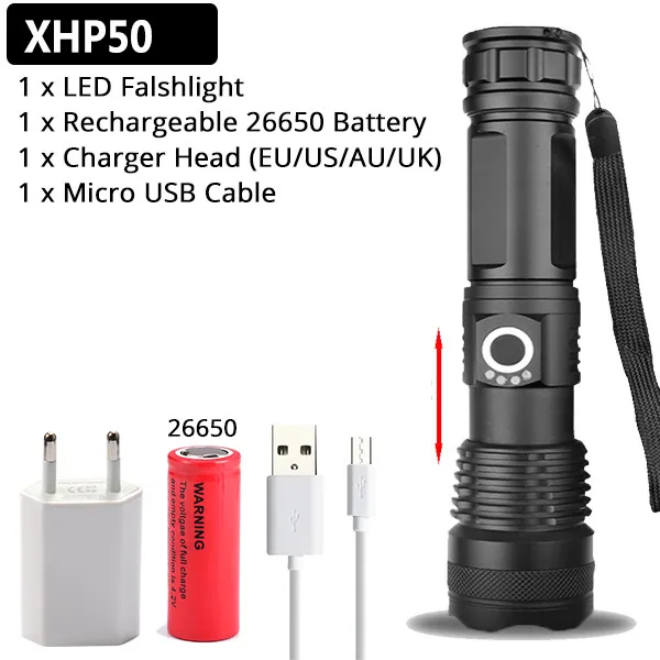 Option B Новейший четырехъядерный самый мощный светодиодный фонарь XLamp XHP70.2 XPH50.2 Zoomable 3 режима освещения светодиодный фонарь 26650 для кемпинга - Испускаемый цвет: Option B