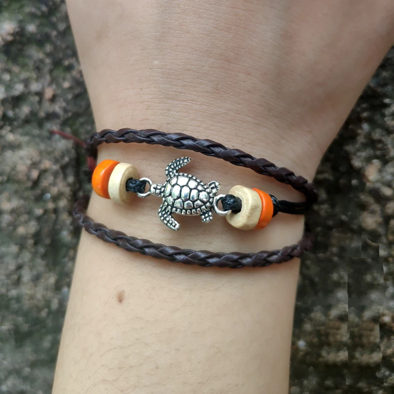Браслет с черепахами кожаный браслет для женщин мужчин морские украшения |