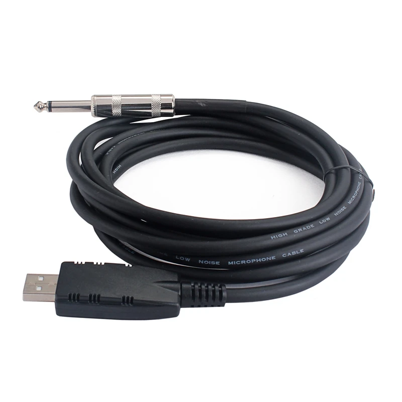 10 футов USB гитарный кабель на 1/4 дюйма TS моно штекер Jack Соединительный шнур
