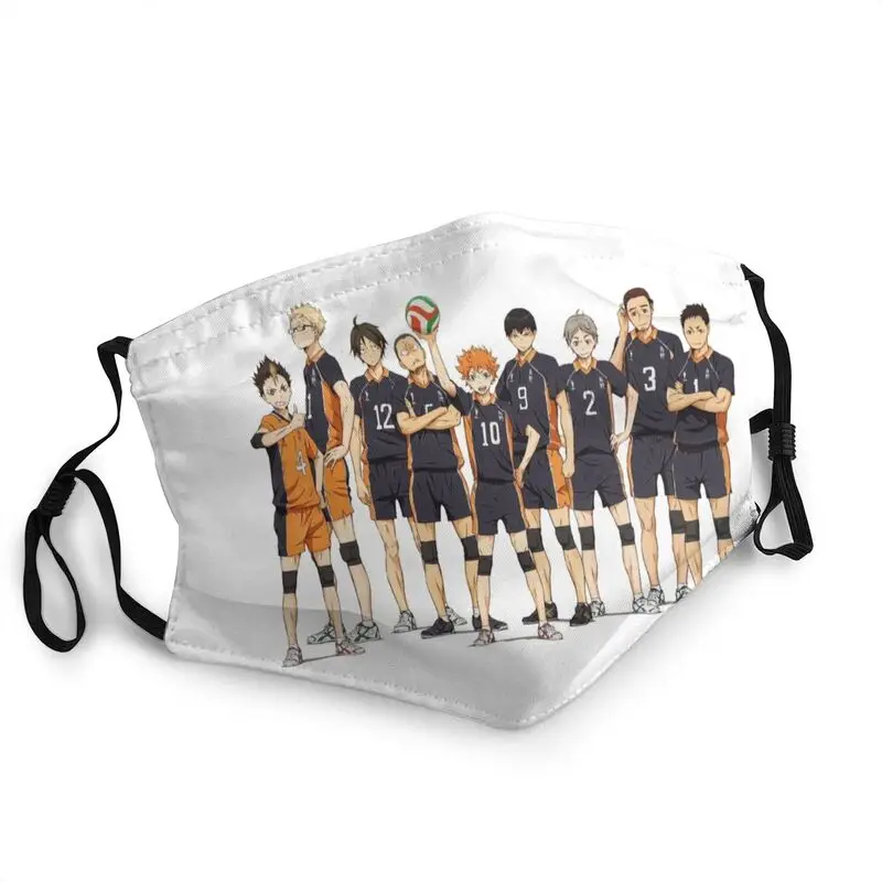 

Haikyuu Karasuno High Volleyball Club Reusable Face Mask Unisex Adult Anime Manga Protection Cover Respirator Mouth-Muffle
