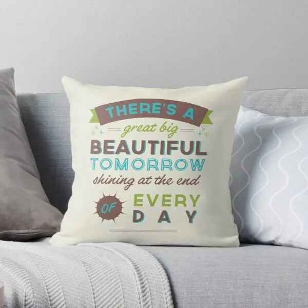 

Beautiful Tomorrow (For light background ative Throw Pillow Cover Print Pillow Case Waist Cushion Cover Pillows NOT Included