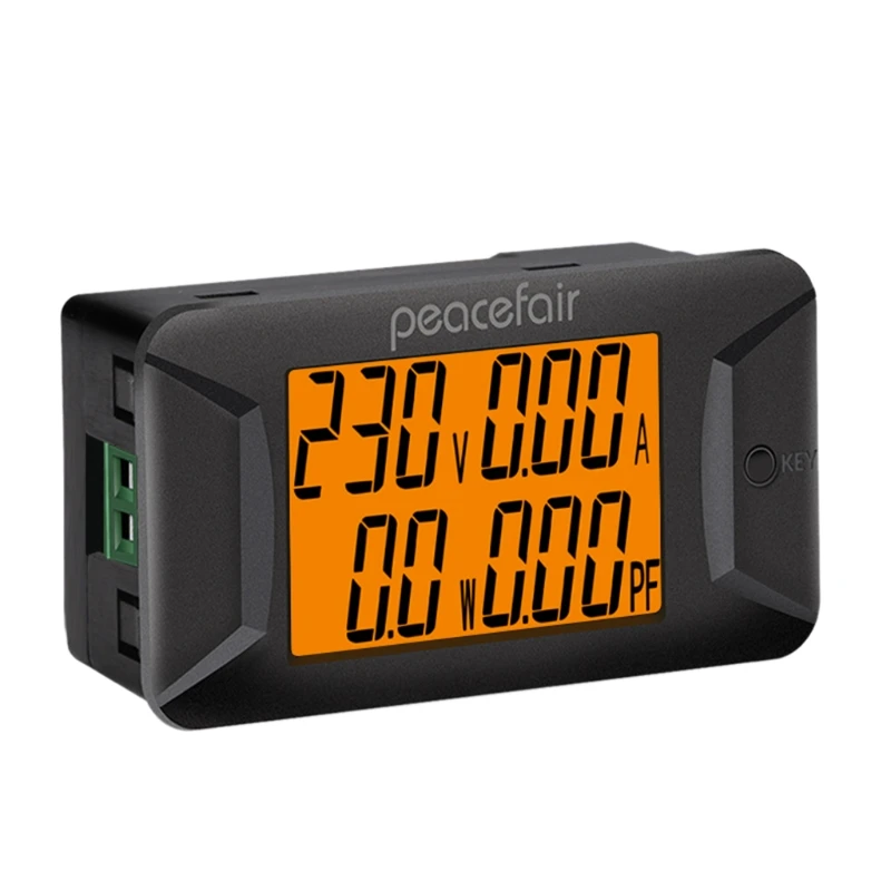 

AC Single Phase 40-400V 100A Digital Wattmeter Voltmeter Ammeter Electric Instrument Power Factor Meter PZEM-028