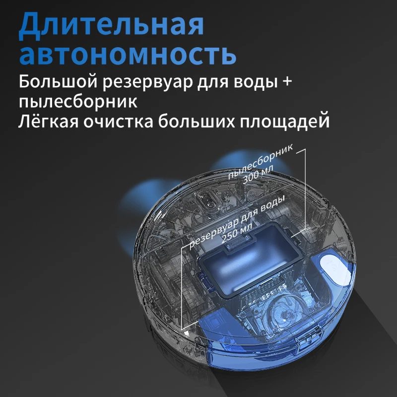 Моющий робот-пылесос Haier TAB QT42W 3 в 1 сухая и влажная уборка мощность всасывания 3000