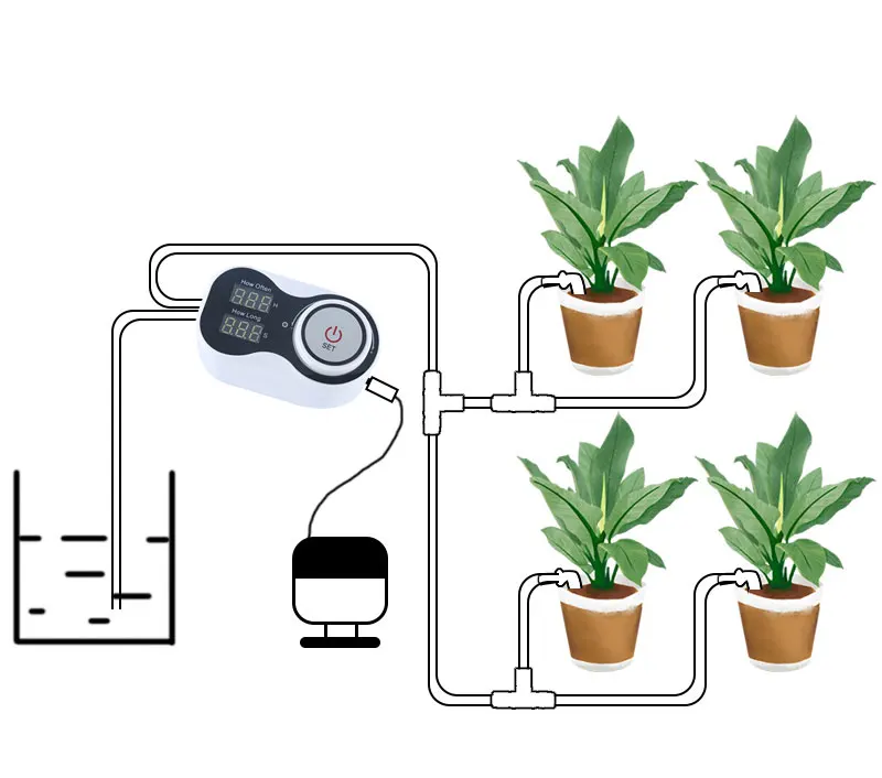 2021 New Smart Drip System Automatic Timer Watering Device Garden Water Pump Controller for Potted Plant Flower |