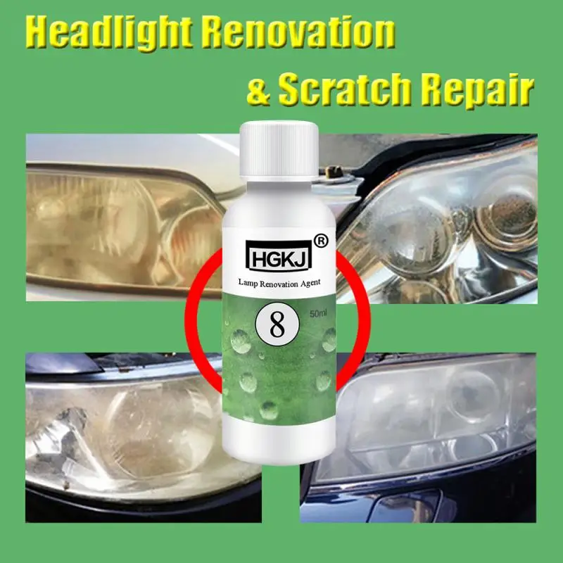 

Hot 50ml HGKJ-8 Car Lens Restoration Kit Headlight Brightening Headlight Repairing Tool Repairing Polishing Car Accessories