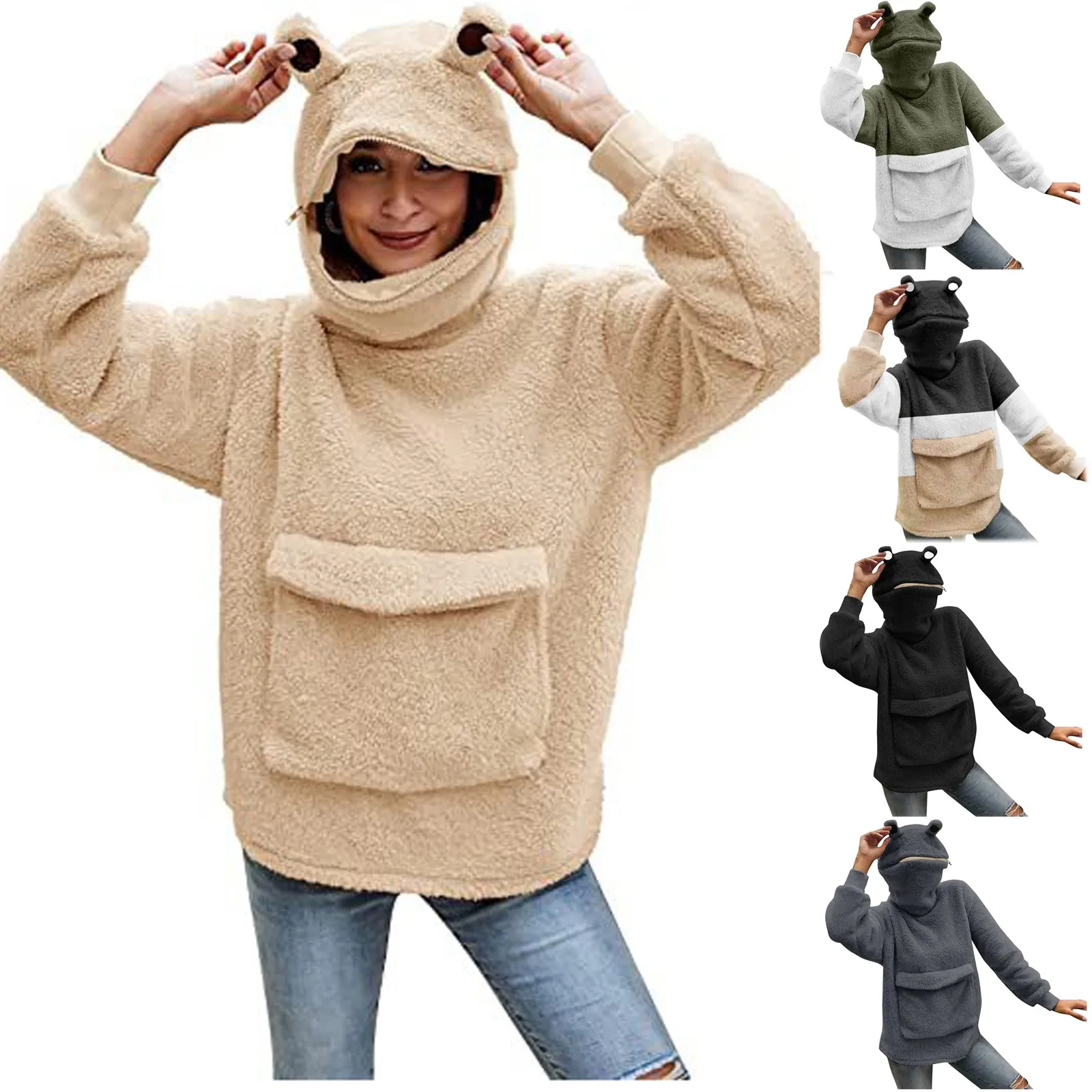 

2021 модные женские блузки с объемным карманом милый дизайн пуловер свитшот Топ для женщин