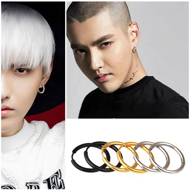 Серьги-кольца женские из нержавеющей стали 2 шт./набор | Украшения и аксессуары