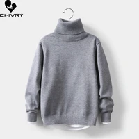 new 2021 kids children solid pullover turtleneck sweater autumn winter boys girls knitted sweaters tops clothing for 3 10t