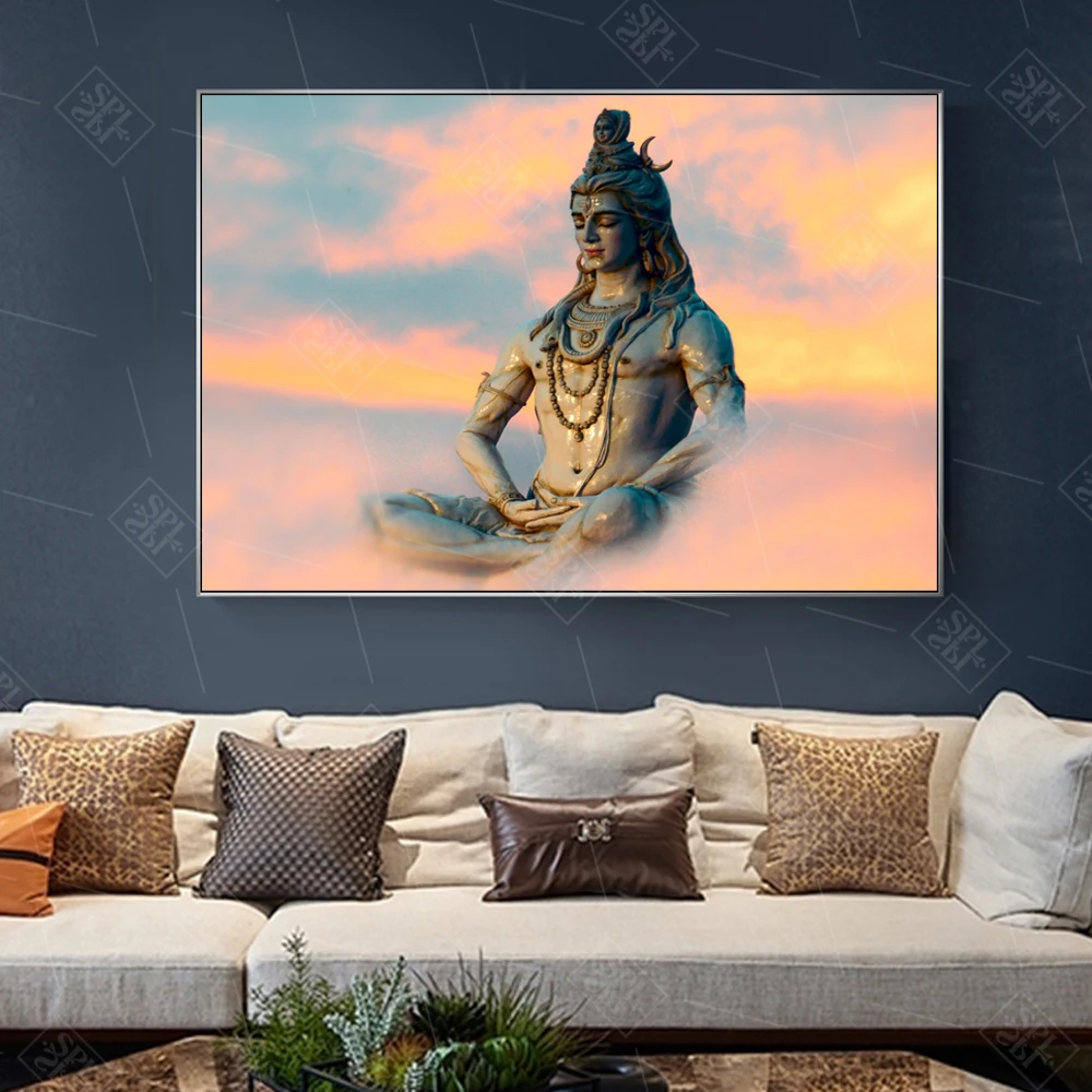 Shiva Lord настенные художественные плакаты и принты индийские боги портрет, холст, живопись религиозный индуизм настенные картины для декора гостиной
