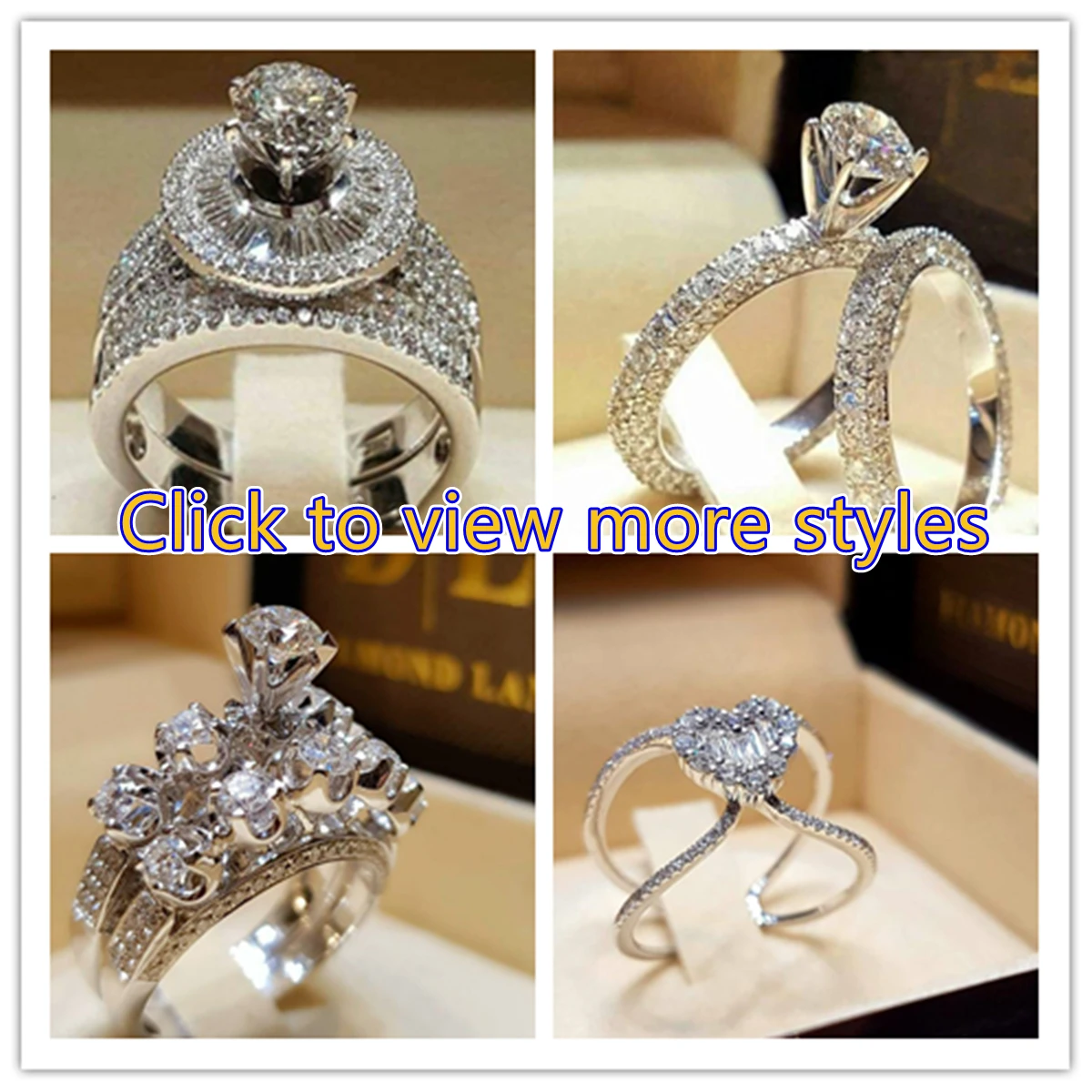 

Hot Sale Couple Ring Shine Hip Hop Rock Ring Set Engagement Ring Jewelry Luxury Jewelry Wholesale Men Rings Set for Women