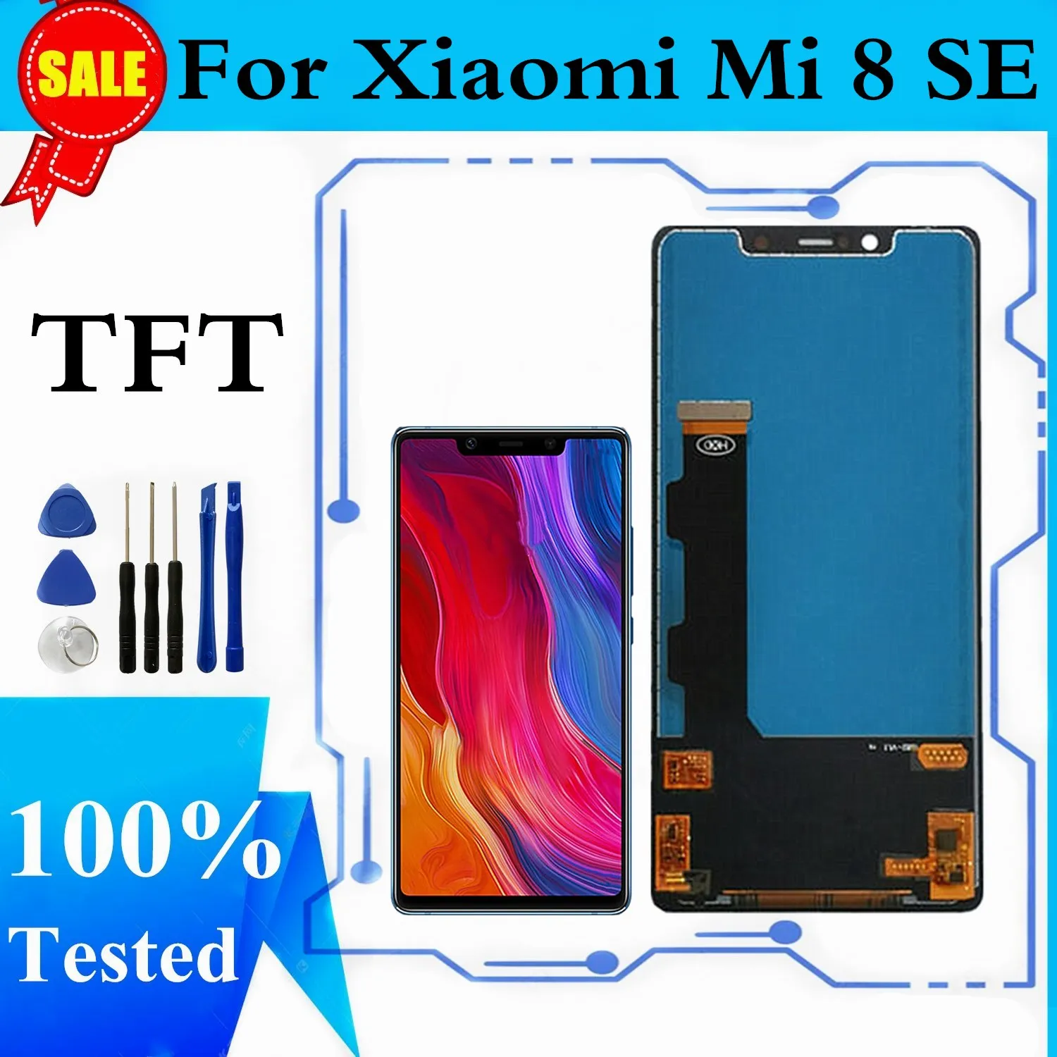

ЖК-дисплей TFT для Xiaomi Mi8 SE Mi 8 SE MI8SE, ЖК-дисплей с сенсорным экраном и дигитайзером для Mi8 SE, сменный ЖК-дисплей