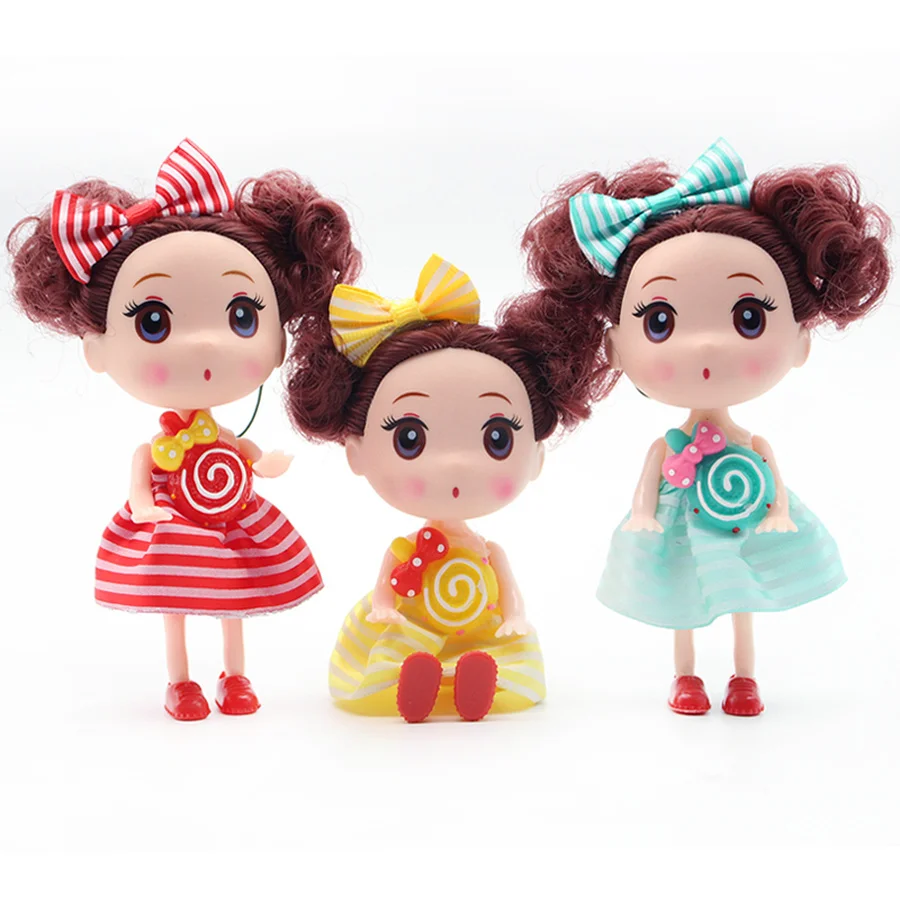 

3pcs/Lot Fashion 12cm Mini Dolls For Girls Kids Toys Soft Interactive Baby LOL Dolls Female Figure Body Doll Toy Gifts