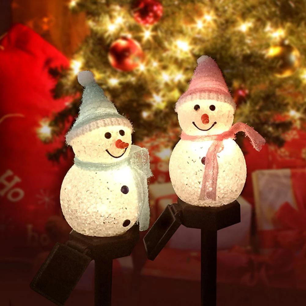 

Christmas Decoration LED Solar Light Outdoor Waterproof Lawn Lamp Yard Path LED Snowman Lighting Landscape Decor Garden Light
