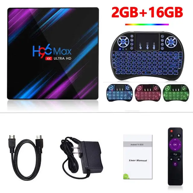 2GB16GB I8-Backlit H96 MAX RK3318 Android tv Box 9,0 4G 64GB 4K HD Smart tv Box 2,4& 5,0G WiFi Bluetooth 4,0 Box Google Play медиаплеер - Цвет: 2GB16GB I8-Backlit
