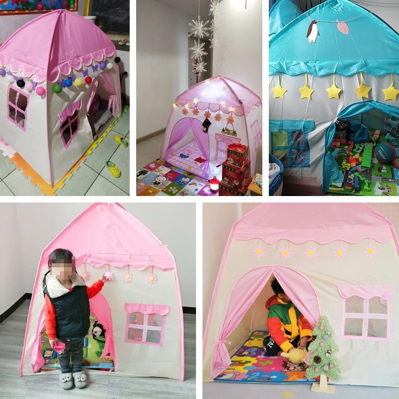 

Babyinner Children's Playpen Kids Game Play Tent Princess Castle Indoor and Outdoor Ball Pool Game House Boys and Girls Toy Gift
