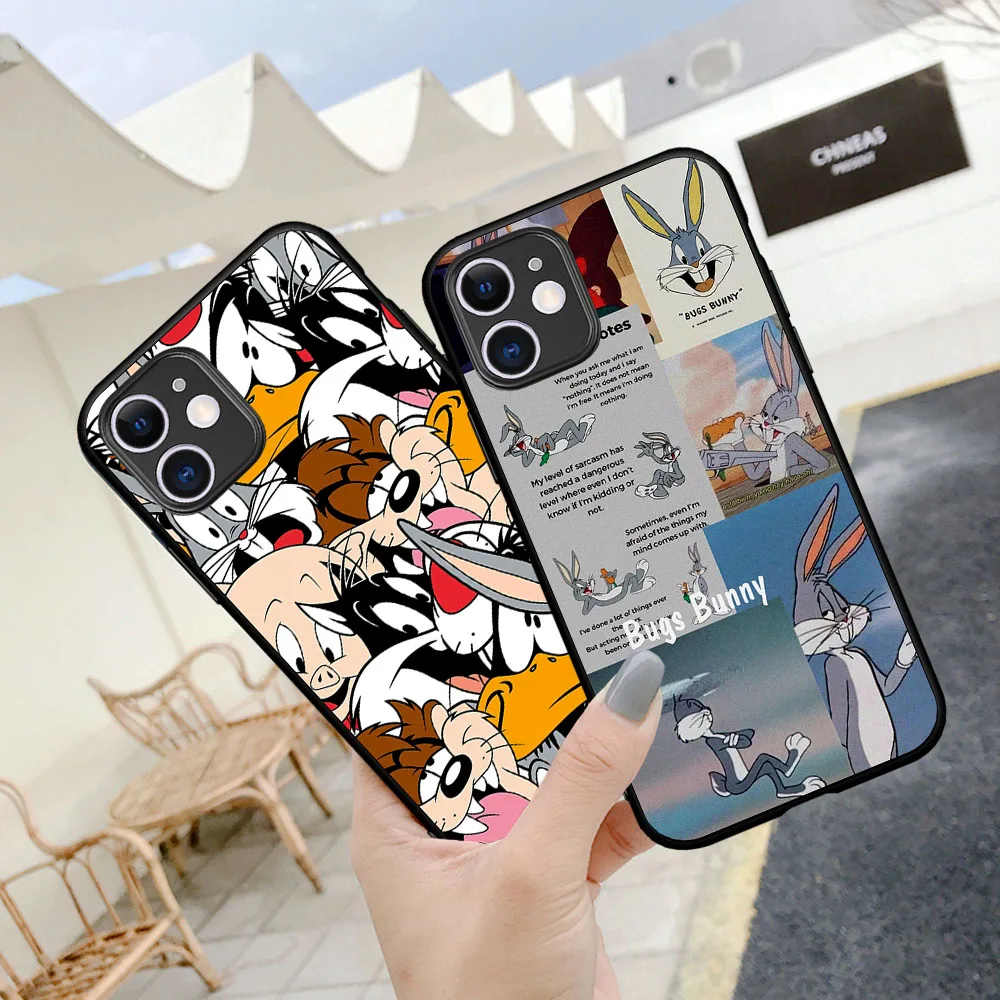 

Hot Cartoon Rabbit Wolf dog Case For iPhone 11 12 Pro Max 8 7 6 6S Plus XR X XS Max 5 5S SE 2020 Soft silicone TPU Cover Coque