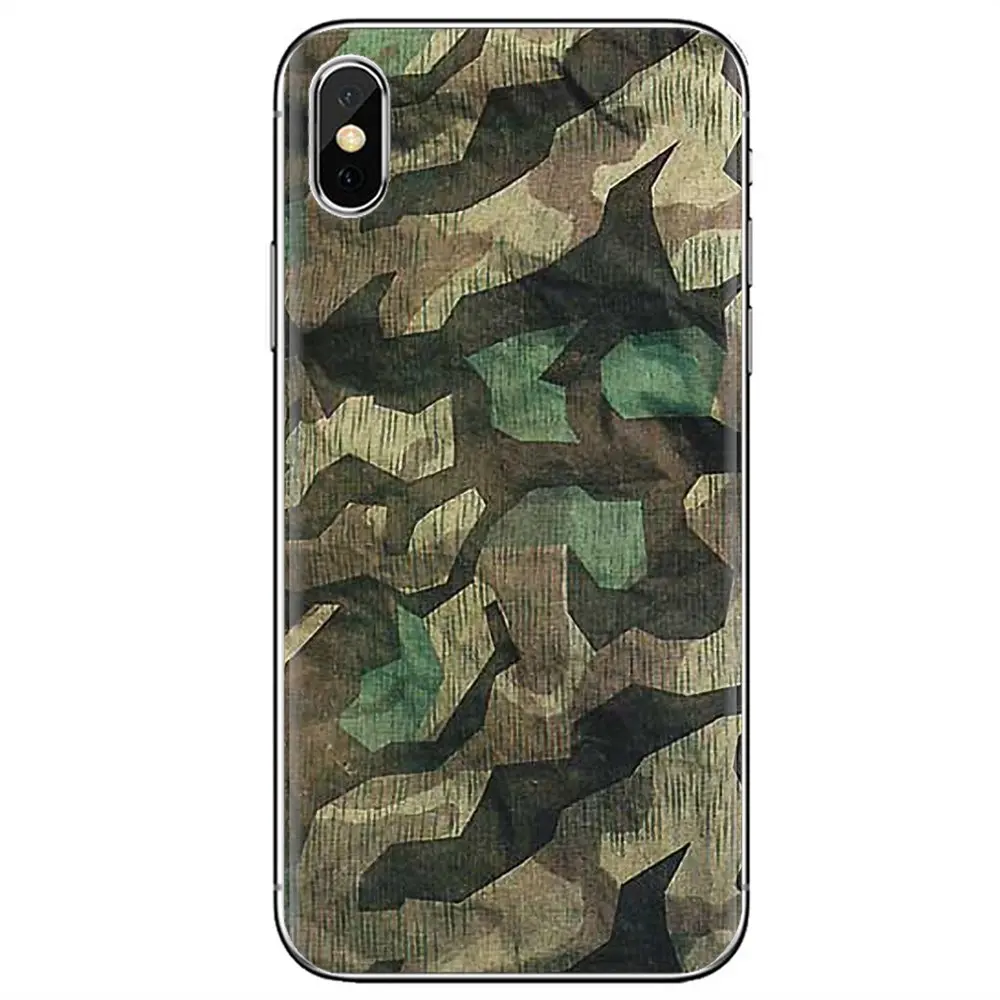 Силиконовый чехол цветной армейский камуфляжный для iPhone 11 Pro 4 4S 5 5S SE 5C 6 6S 7 8 X XR XS Plus
