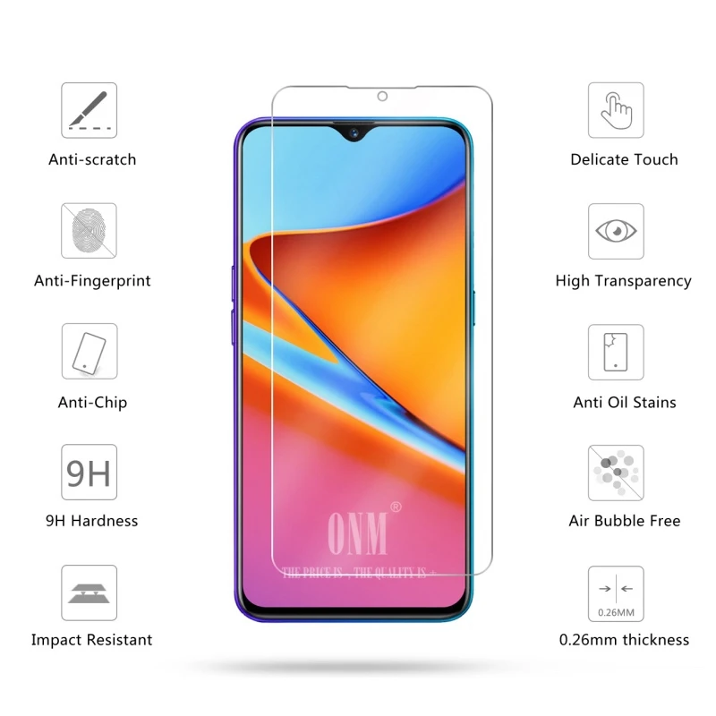 2 шт. закаленное стекло для Realme X2 Защита экрана 2.5D 9H Премиум Закаленное защитная