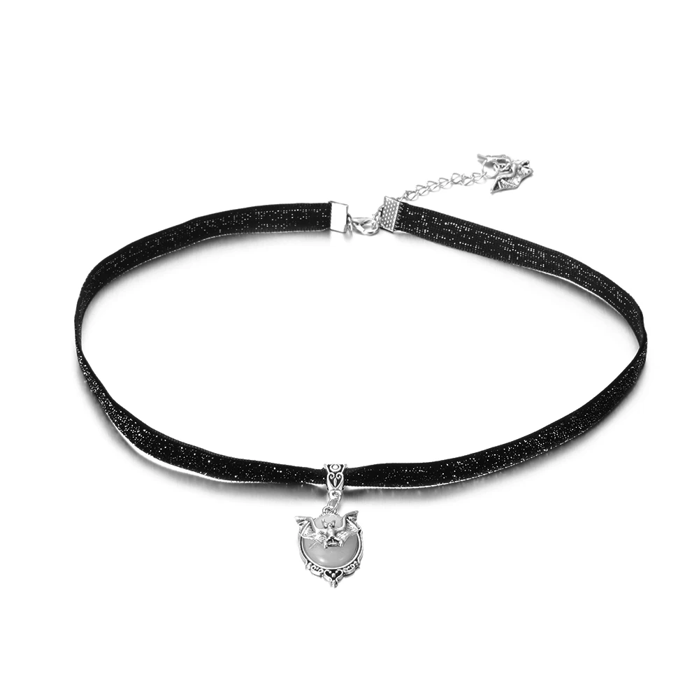 White 1 Готическое кольцо «летучая мышь», кольцо с кристаллами, готическое кольцо ведьмы, викторианские языческие украшения, подарок для любителей летучей мыши, регулируемые кольца с камеей летучей мыши - Цвет основного камня: White 1