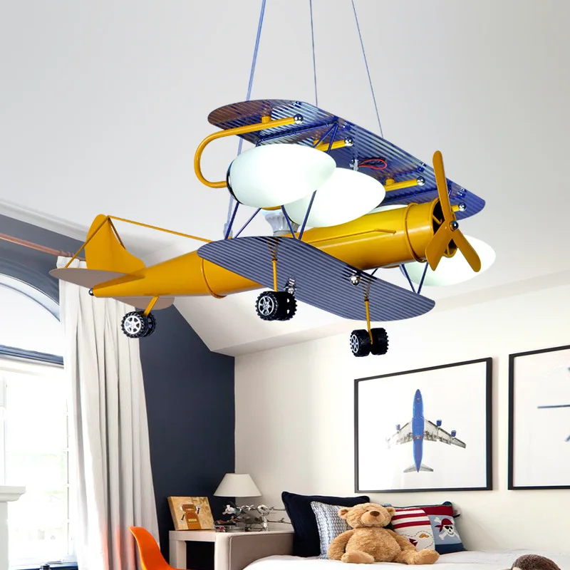 

Energy Saver-Kids Room Lamp For Children Chandelier E27 Airplane Hanging Lamp Light Kids Room Led Light Children Bedroom Light