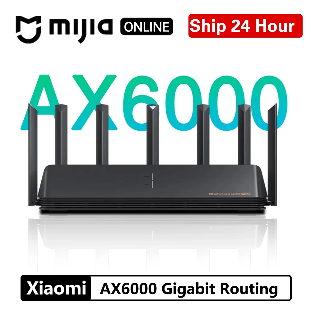 Xiaomi AX6000 AIoT Wi Fi маршрутизатор 6 5G 2.5G Wifi6 безопасности VPN 6000Mbs Gigabit Скорость