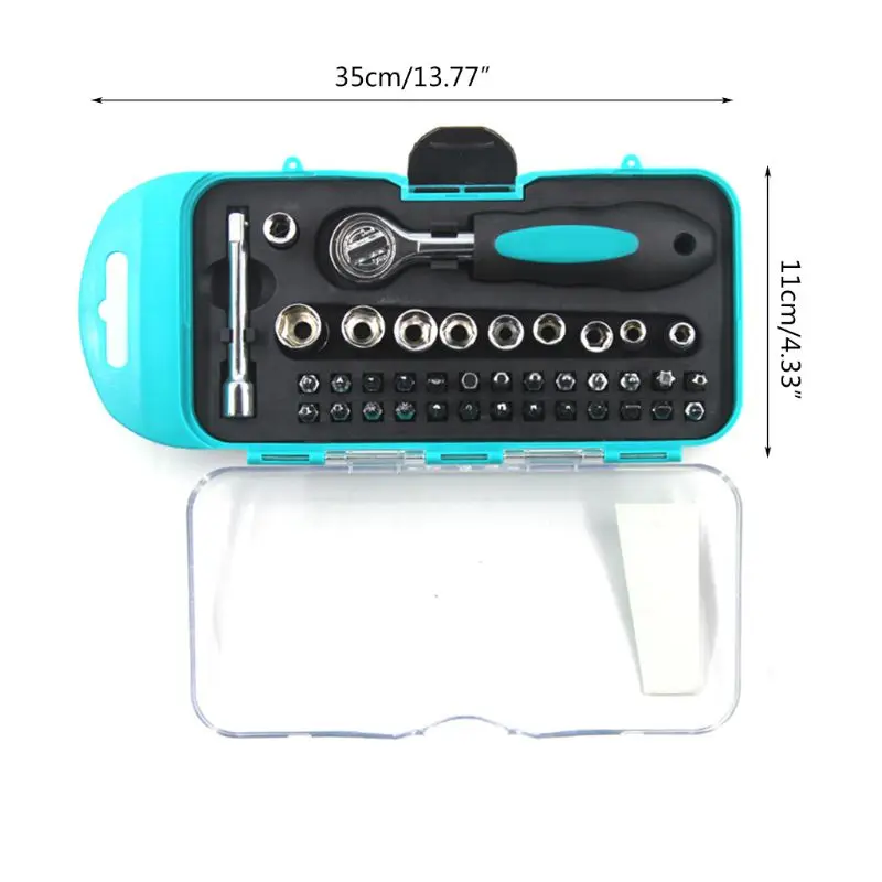 

38 Pcs T-type Repair Screwdriver Sleeve Precision Multifunction Mini Set High Voltage Resistant Multitool Household Appliances