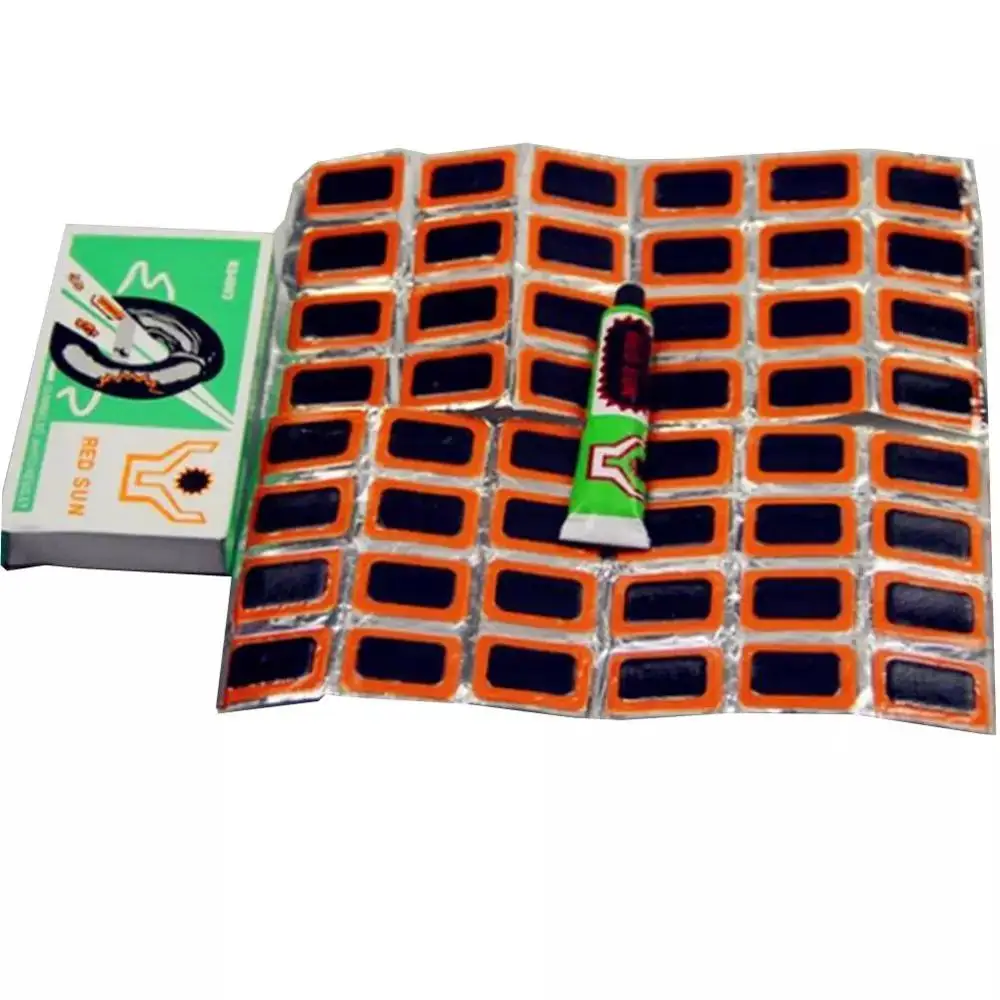 

48pcs Rubber Puncture Patches Bicycle Tire Tyre Tube Repair Cycle Patch Kit No Glue Bicycle Inner Tube Puncture Repair Tools