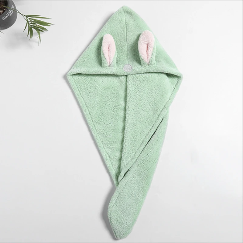 Милая Коралловая флисовая Шапочка для душа женщин обернутая длинная шапочка