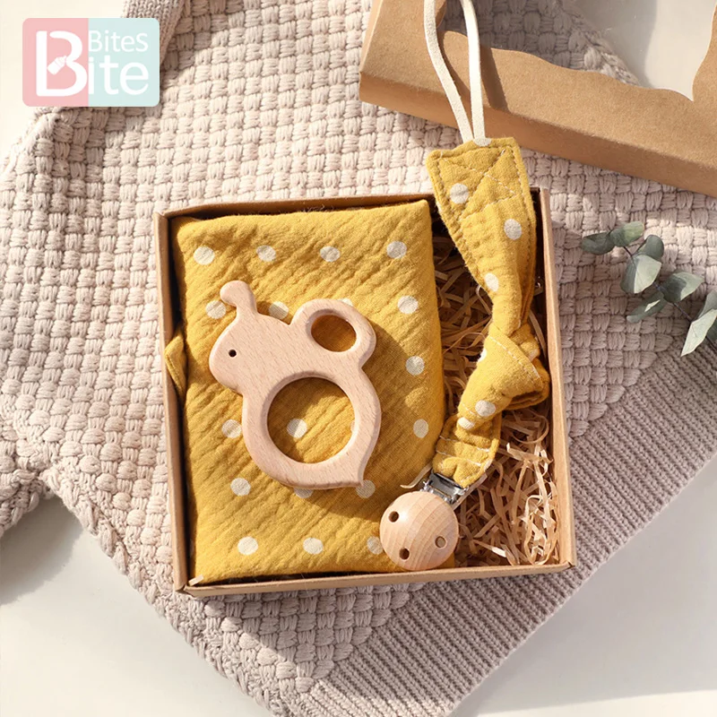 3 шт./компл. детские нагрудники в горошек тканевая бандана цепочка для пустышки с