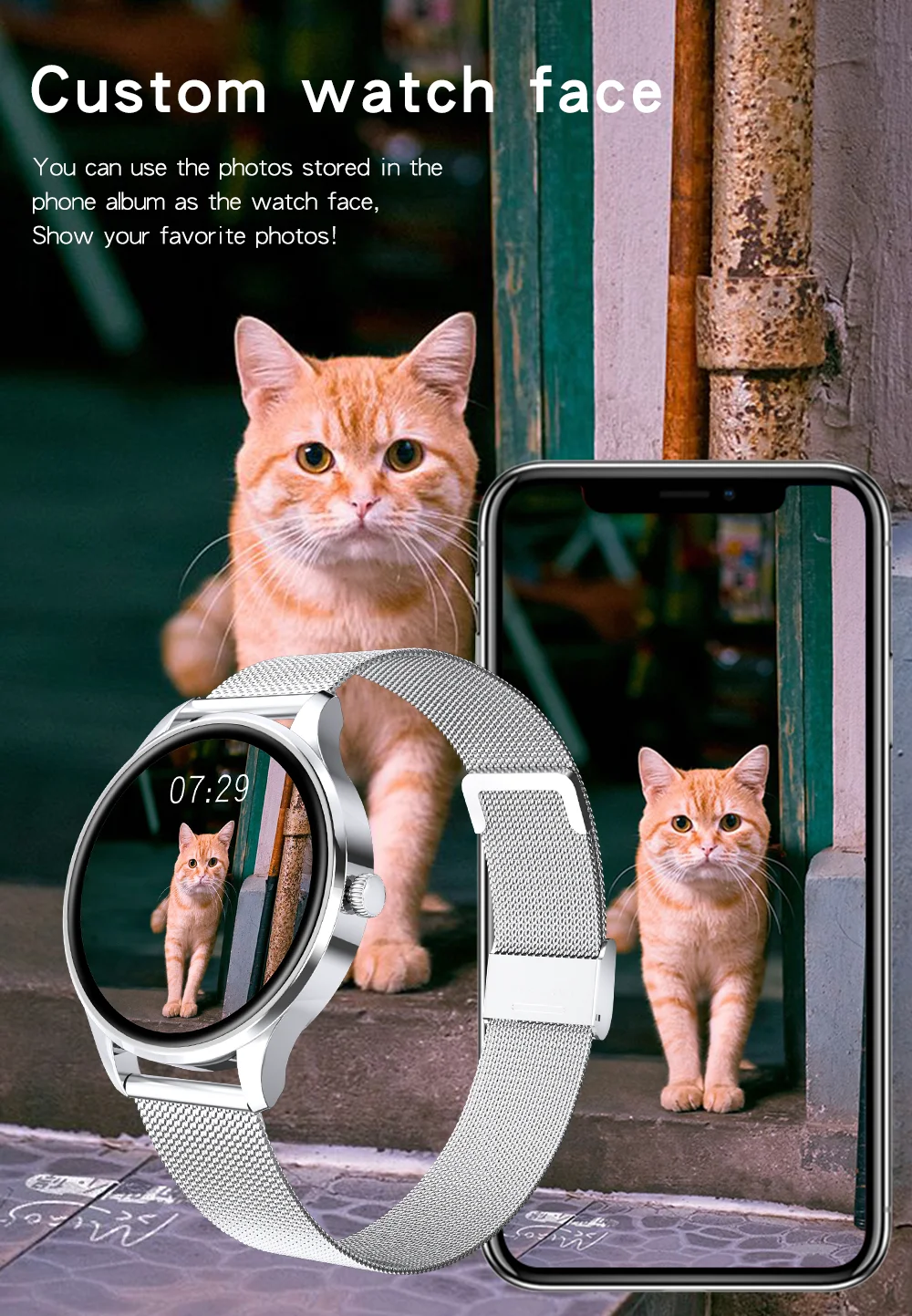 

Women Smart Watch Real-time Weather Forecast Activity Tracker Heart Rate Monitor Sports Ladies Smart Watch Men For Android IOS