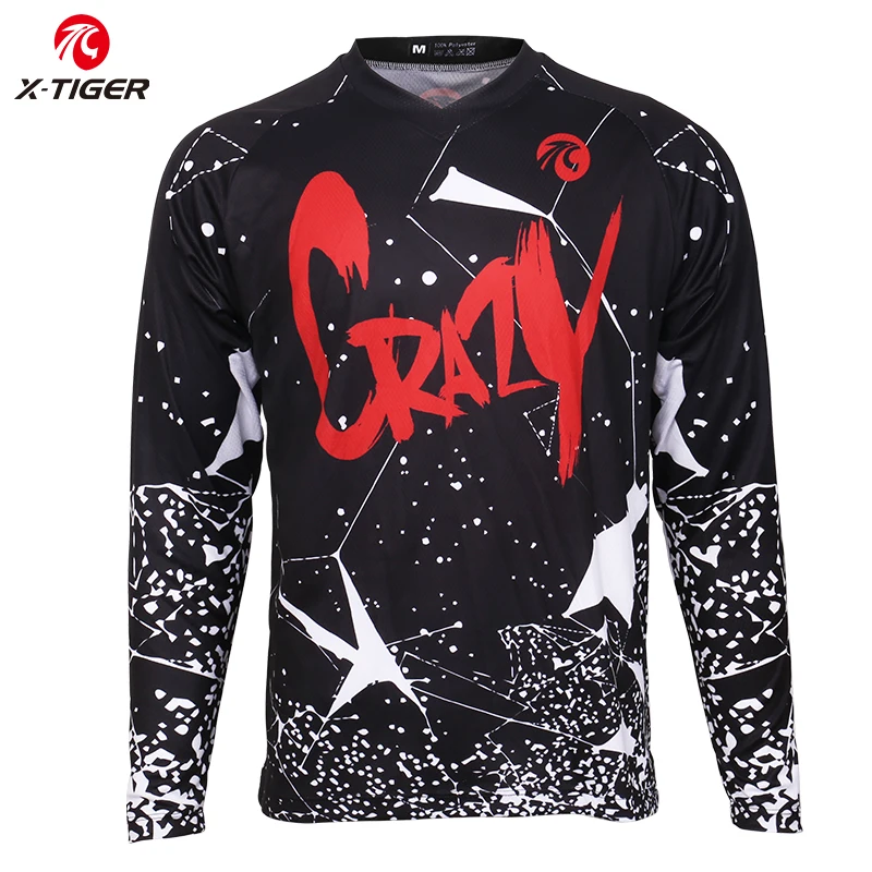 X Tiger осень быстросохнущие Трикотажные изделия для спуска длинный рукав горный