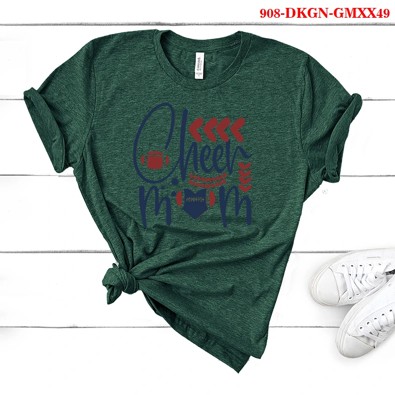 

Fashion Ladies T-shirt CHEER MOM Print T-shirt Ladies Cartoon T-shirt Harajuku Graphic T-shirt Short Sleeve Cute Female T-shirt