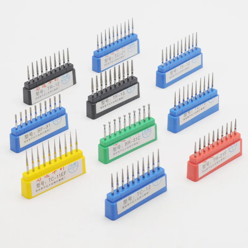 Стоматологические алмазные высокоскоростные боры FG для полировки сглаживания