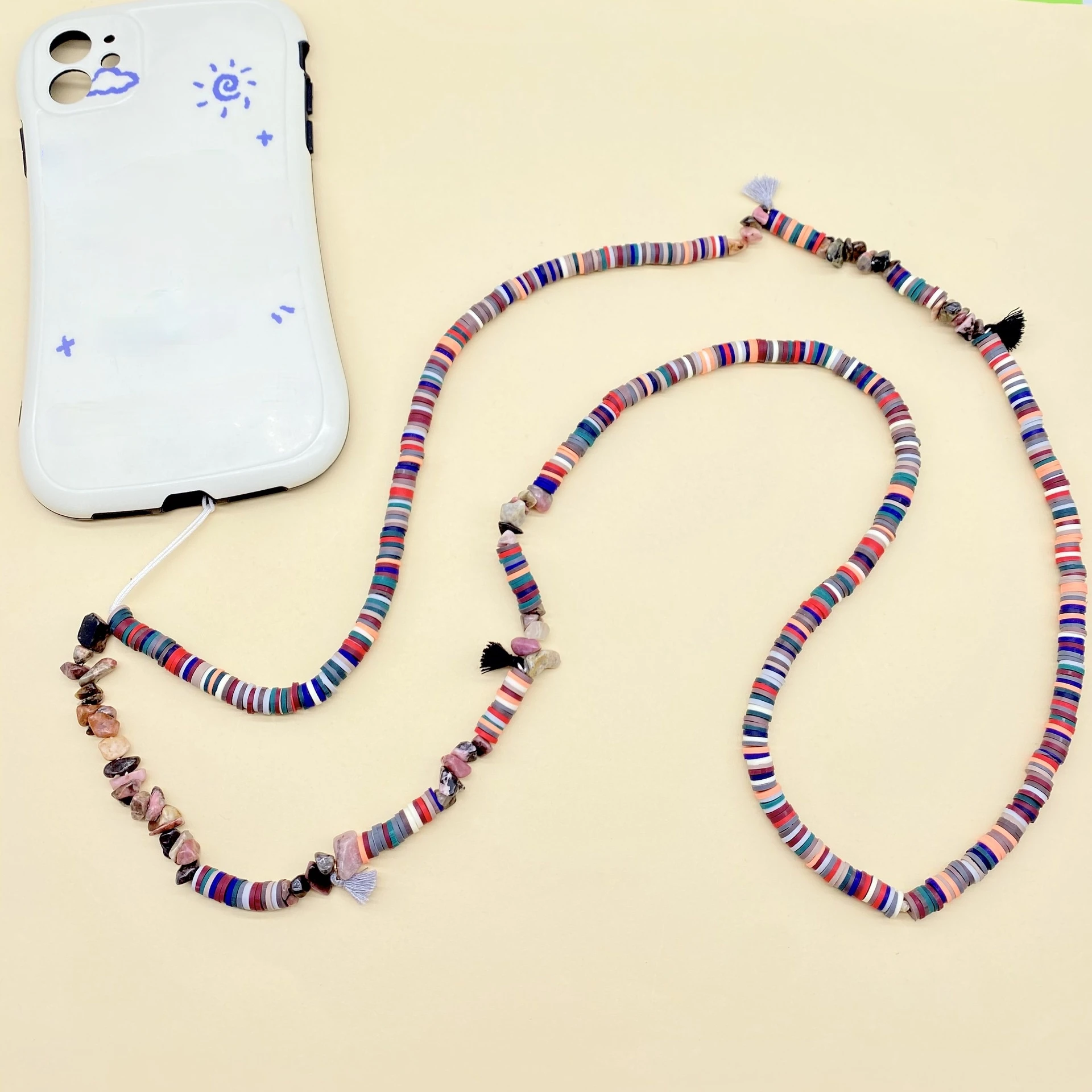 

2021 Fashion Women Lanyard Keychains Jewelry Accessory for Summer Beach Necklace Phone Chain