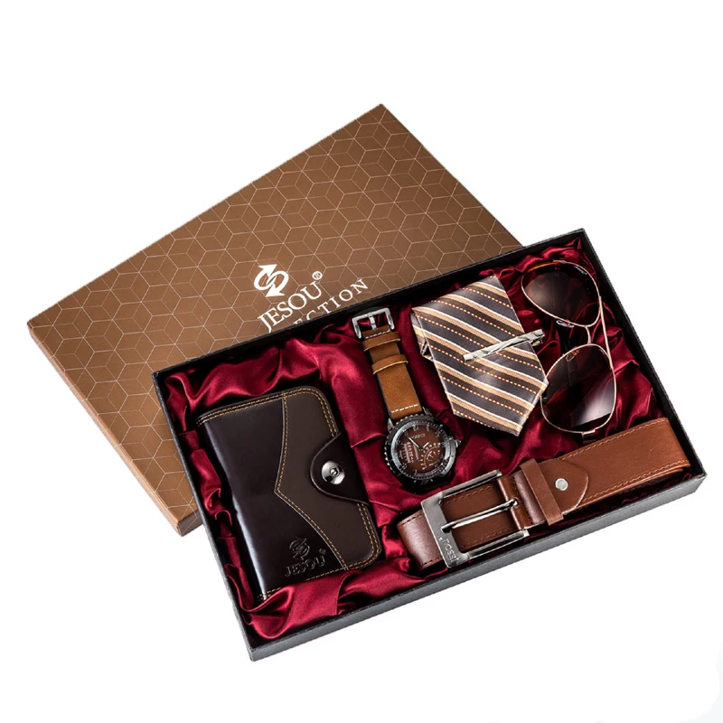 Набор мужских наручных часов в стиле ретро с ремешком солнцезащитными очками и