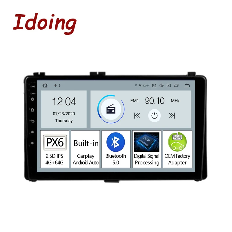 

Автомобильный мультимедийный плеер Idoing, 9 дюймов, PX6, Android, радио, для Toyota Corolla 11, Auris E180, 2017, 2018, GPS-навигация, Bluetooth, головное устройство