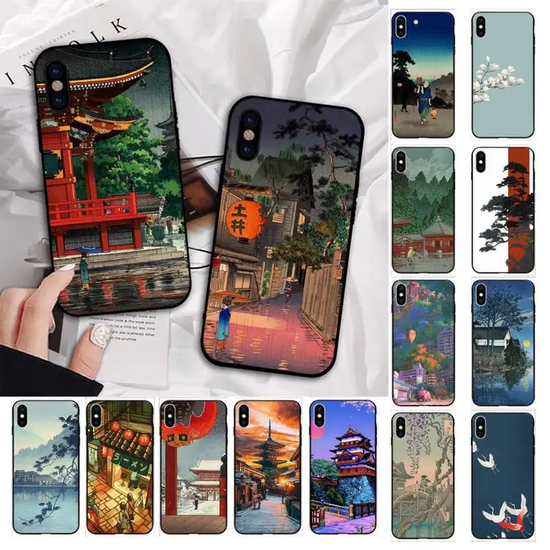 

Japanese style Ukiyo-e phone case for iPhone 13 11 12 pro XS MAX 8 7 6 6S Plus X 5S SE 2020 XR