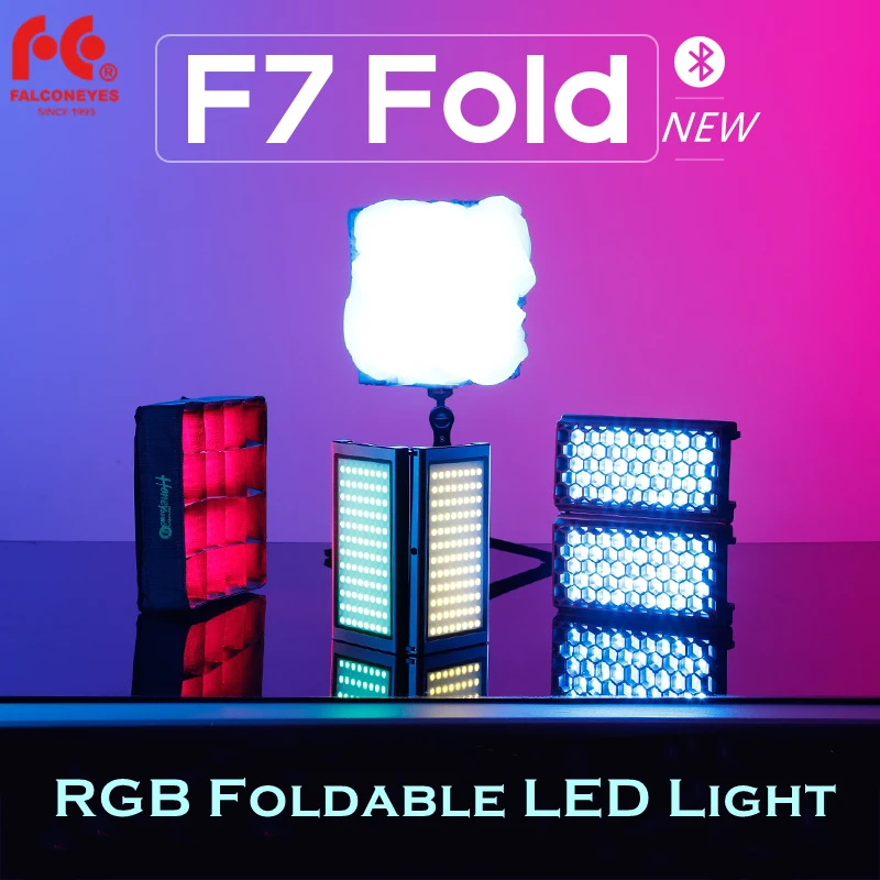 Falcon Eyes Мощностью 24 Вт F7 Сложите карман RGB светодиодный видео светильник