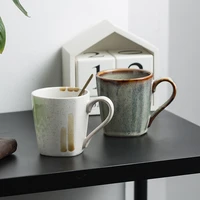creative retro ceramic cup home office drink milk cup breakfast cup coffee