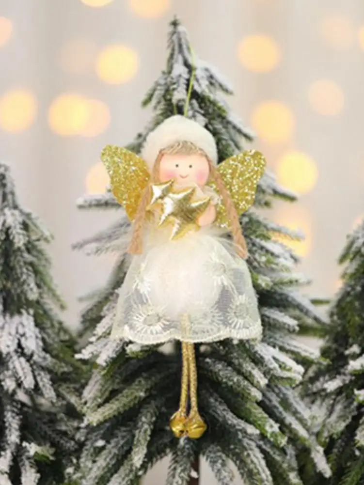 Простой Ангел кукла кулон белые милые поделки на Рождество для украшения