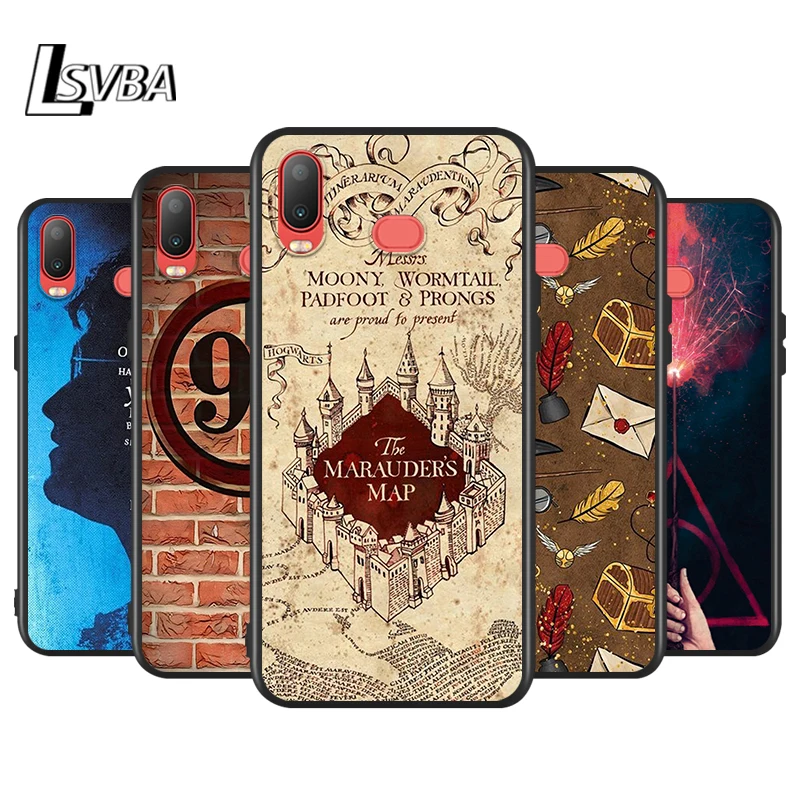 Силиконовый чехол Amine Cute Potter Love для Samsung Galaxy A9 A8 Star A7 A6 A5 A3 Plus 2018 2017 2016 черный