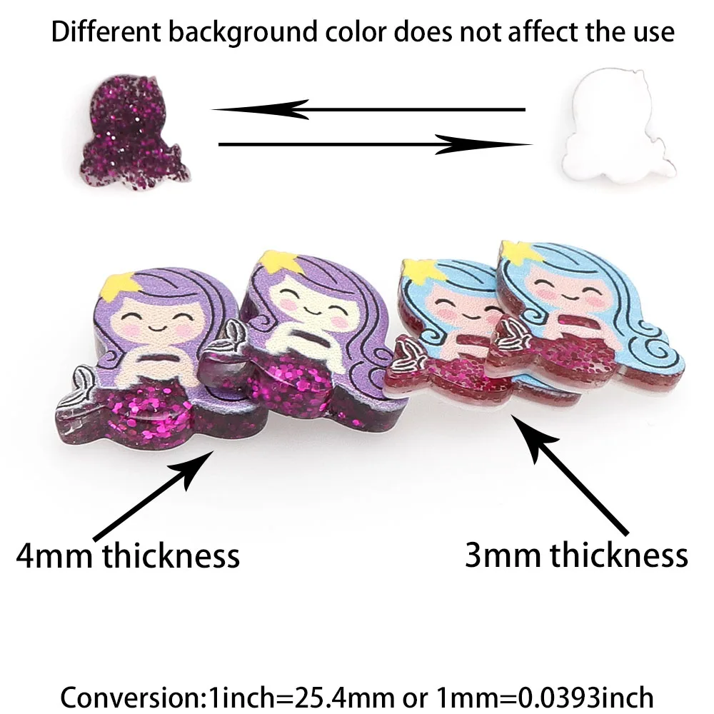 Новинка 10 шт. Кабошон из смолы Милая Мини Русалка плоская спинка для скрапбукинга