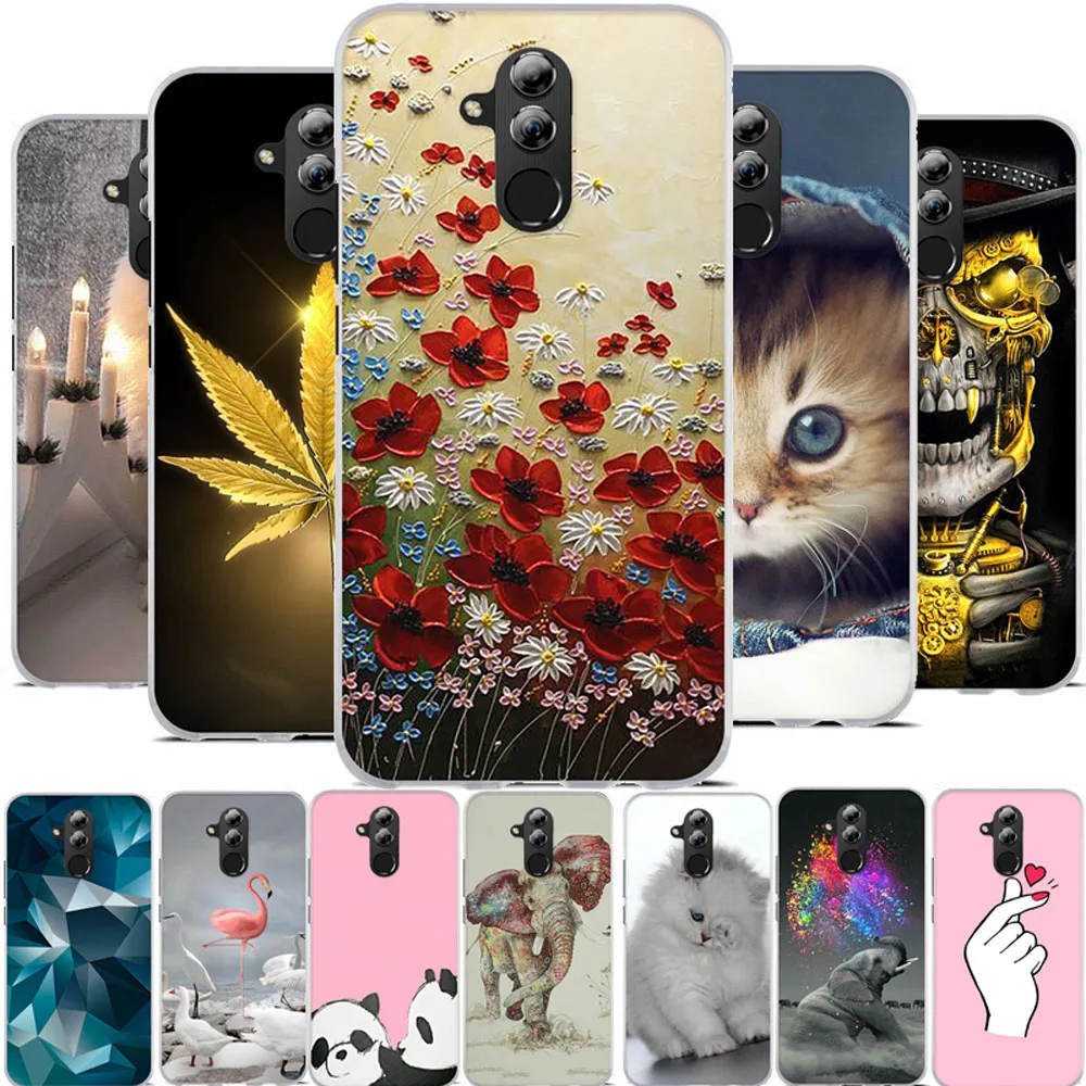 Силиконовый чехол с 3D рисунком для Huawei Y5 ll Y6 Y7/ Mate 20 lite Honor 5 7A 8s задний бампер Enjoy 8e