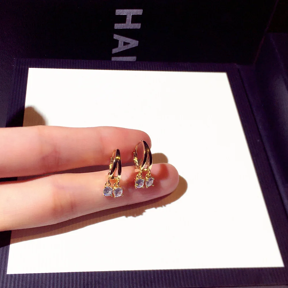 

Женские серьги из серебра S925 пробы, серьги с инкрустацией стразы, ювелирные изделия в подарок