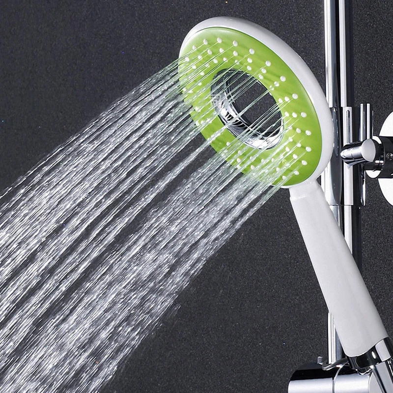 

Бесплатная доставка, ручная Лейка для душа с функцией экономии воды под высоким давлением Luxury Spa, съемная, зеленая, белая, высокое качество