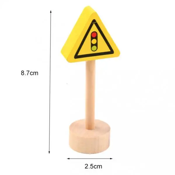 

50 Pieces Wooden Street Traffic Signs Kids Children Educational Toy Set Gift