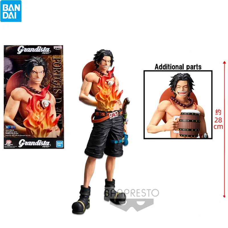 

Original Bandai Scenery Figure Figure Anime One Piece Grandista NERO Additional Parts Ace Boxed Model Toy, Birthday Gift