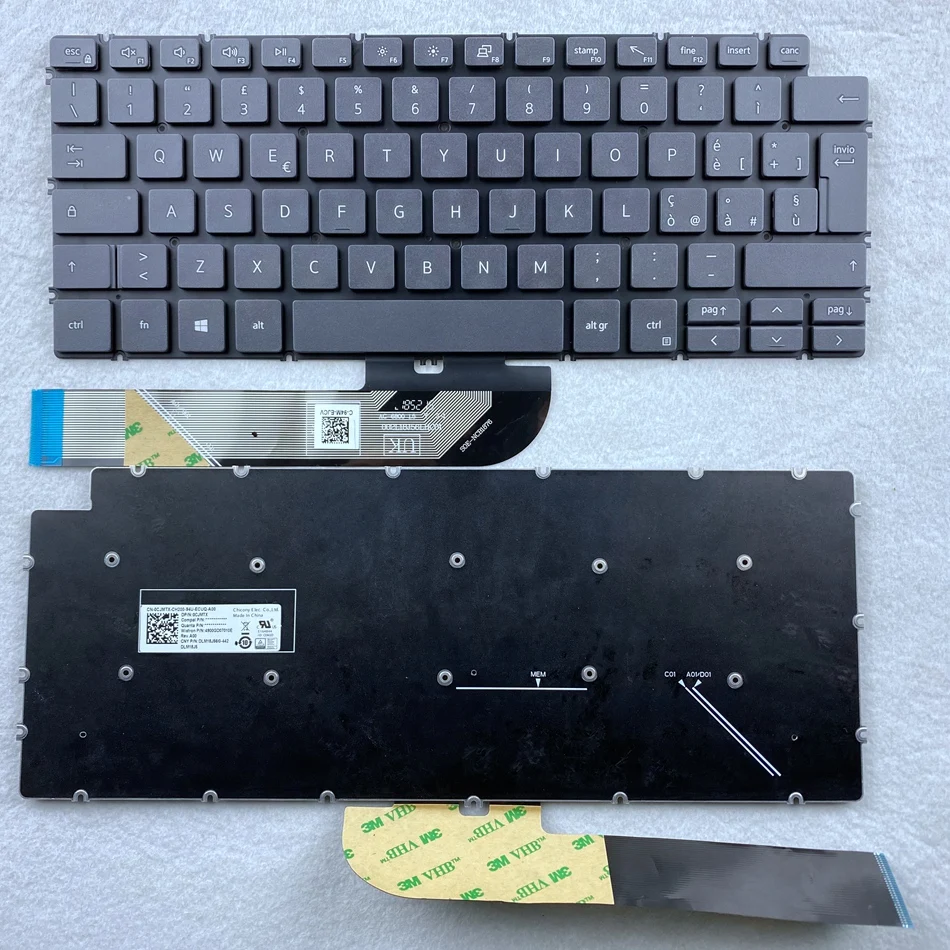 

Italian Laptop Keyboard For Dell Latitude 13 3301 Vostro 5390 Without Frame Black DPN 0CJMTX IT Layout