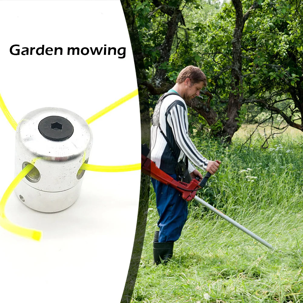 

Grass Trimmer Head Aluminum Alloy Weed Trimming Tools with Mowing Rope Cutter Removal for Garden Lawnmower
